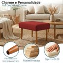 Ver imagem 2 de Puff Charme Decorativo Assento Extra para Sala Quarto Closet Penteadeira Pés Palito Design Moderno