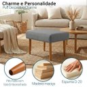 Ver imagem 2 de Puff Charme Decorativo Assento Extra para Sala Quarto Closet Penteadeira Pés Palito Design Moderno