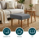 Ver imagem 4 de Puff Charme Decorativo Assento Extra para Sala Quarto Closet Penteadeira Pés Palito Design Moderno