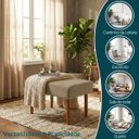 Ver imagem 3 de Puff Charme Decorativo Assento Extra para Sala Quarto Closet Penteadeira Pés Palito Design Moderno