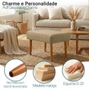 Ver imagem 2 de Puff Charme Decorativo Assento Extra para Sala Quarto Closet Penteadeira Pés Palito Design Moderno