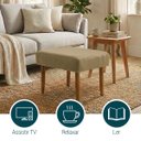 Ver imagem 4 de Puff Charme Decorativo Assento Extra para Sala Quarto Closet Penteadeira Pés Palito Design Moderno
