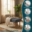 Ver imagem 3 de Puff Charme Decorativo Assento Extra para Sala Quarto Closet Penteadeira Pés Palito Design Moderno