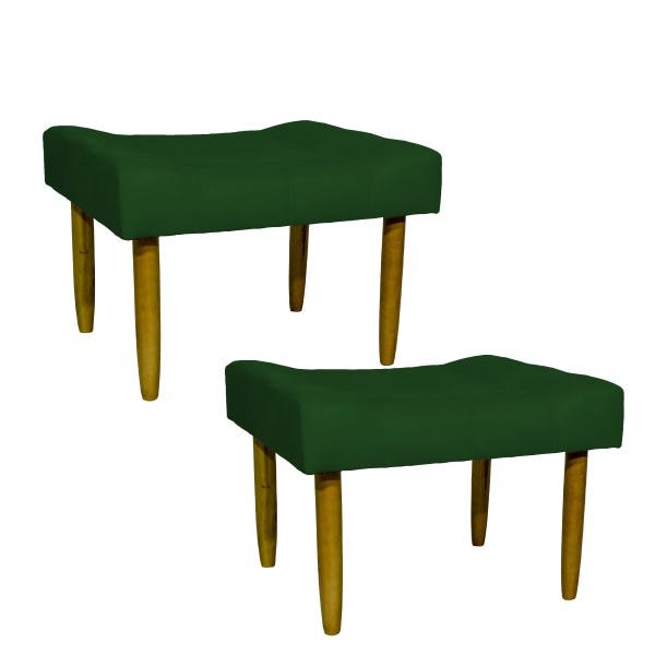 Kit 2 Puffs Decorativos para Sala Requinte Suede | MadeiraMadeira