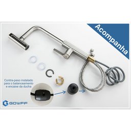 Torneira Misturador Gourmet Cozinha Monocomando Aço Escovado - 2