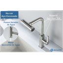 Ver imagem 6 de Torneira Misturador Gourmet Cozinha Monocomando Aço Escovado