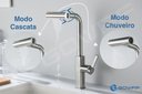 Ver imagem 4 de Torneira Misturador Gourmet Cozinha Monocomando Aço Escovado