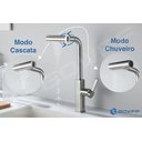 Ver imagem 4 de Torneira Misturador Gourmet Cozinha Monocomando Aço Escovado