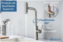 Ver imagem 5 de Torneira Misturador Gourmet Cozinha Monocomando Aço Escovado