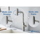 Ver imagem 3 de Torneira Misturador Gourmet Cozinha Monocomando Aço Escovado