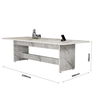 Mesa de Escritório para Sala de Reunião em Mdf Estilo Mármore 8 Lugares - 5