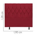 Ver imagem 3 de Cabeceira Estofada Cama Box King 195cm Istambul Corino Vermelho- Mabe Magazine
