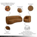 Ver imagem 3 de Conjunto Sofá Sala de Estar Bipartido 288cm e Poltrona Clarke Pu Caramelo Manchado G45 - Gran Belo