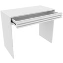 Ver imagem 2 de Escrivaninha Mesa de Escritório 90 Cm 1 Gaveta Ripado Branco