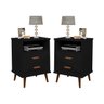 Conjunto 2 Mesa de Cabeceira Itália Preto - 1