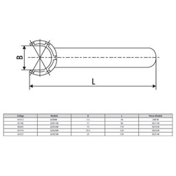 Chave para Porca Modelo Er25-m - 2