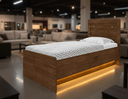 Ver imagem 2 de Cama Baú Solteiro com Auxiliar Larissa Malbec Framar Mdf/mdp