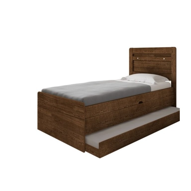 Cama Bau com Auxiliar Mdf/mdp Framar Larissa Malbec