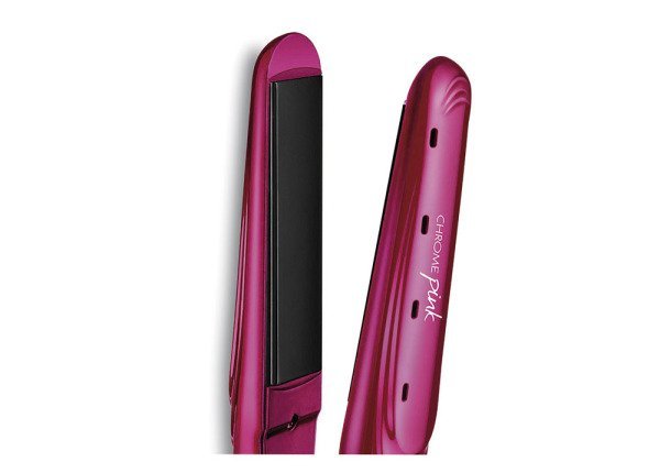 PRANCHA ALISADORA DE CABELO MONDIAL P-19 CHROME PINK 30W:Rosa/Bivolt - 2