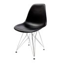 Ver imagem 2 de Conjunto com 2 Cadeiras Eames Preta - Base Eiffel Cromada 