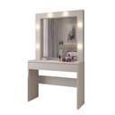 Ver imagem 2 de Camarim com 1 Gaveta e Led - Romance-off White - Mavau Móveis