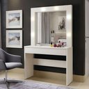 Ver imagem 1 de Camarim com 1 Gaveta e Led - Romance-off White - Mavau Móveis