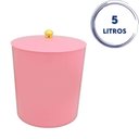 Ver imagem 2 de Lixeira com Tampa para Banheiro Cozinha 5litros Haus Rosa