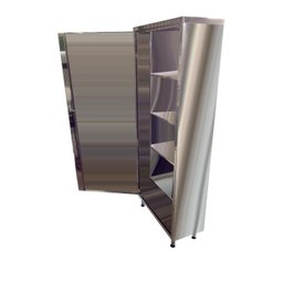 Armário em aço inoxidável para produtos de limpeza Therj APLAI 70cm x 30cm x 140cm - 2