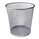 Ver imagem 2 de Lixeira de Escritório Metal Aramado Telada Cesto Lixo 12 Litros Prata 12L