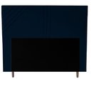 Ver imagem 1 de Cabeceira Cama Box King Lisboa 195 Cm Suede Azul Marinho