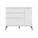 Ver imagem 2 de Conjunto Infantil Guarda Roupa e Cômoda Tina 100% Mdf Branco Semi Brilho - Sallar Home