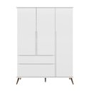 Ver imagem 1 de Conjunto Infantil Guarda Roupa e Cômoda Tina 100% Mdf Branco Semi Brilho - Sallar Home