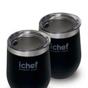 Ver imagem 2 de Dois Copos Térmico com Tampa Ichef Smart Cup 350 ml | Preto