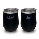 Ver imagem 1 de Dois Copos Térmico com Tampa Ichef Smart Cup 350 ml | Preto