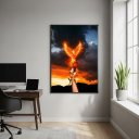 Ver imagem 2 de Quadro Decorativo Arquétipo da Fênix - 70x50cm:moldura Preta
