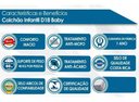 Ver imagem 3 de Colchão Baby Juvenil Infantil Nacional para Mini Cama 148x68x10 Certificado e Selado Inmetro