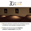 Ver imagem 2 de Balizador Parede Escada Ip65 Led 2w 4x2 - Branco Quente - Preto