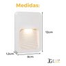 Balizador Parede Escada Ip65 Led 2w 4x2 - Branco Quente - Branco - 6