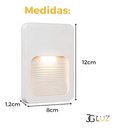 Ver imagem 6 de Balizador Parede Escada Ip65 Led 2w 4x2 - Branco Quente - Branco