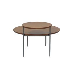 Mesa Lateral ELM 46,5x91,5cm Castanho/Grafite - 4 Mesa Lateral ELM 46,5x91,5cm Castanho/Grafite - 4