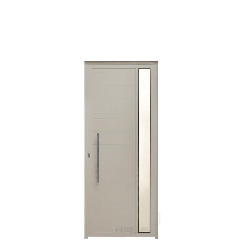 Porta Lambril C/Visor E Puxador Aluminio Branco 2.10 x 1.00 Lado Direito - Hale - 1