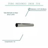 Tubo inox 2.1/2 polegadas 63,50mm, 2.1/2"(tam: 1m) resiste a maresia TUBO DE INOX 63,50MM DIAMETRO T - 2