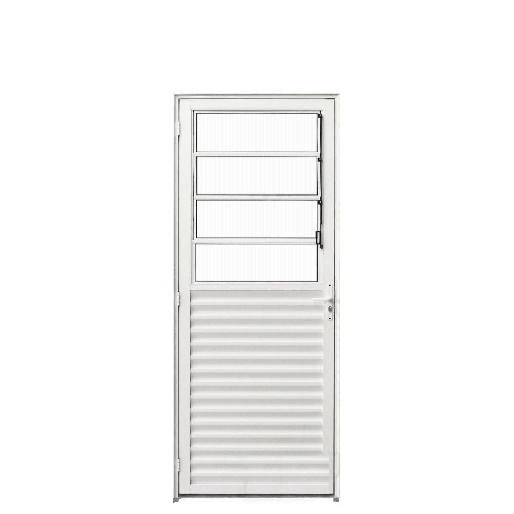 Porta Basculante Aluminio Branco 2.10x 0.80 Lado Direito - Hale