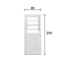 Ver imagem 3 de Porta Basculante Aluminio Branco 2.10x 0.80 Lado Direito - Hale