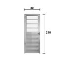 Ver imagem 2 de Porta Basculante Aluminio Brilhante 2.10 X 0.80 Lado Direito - Hale