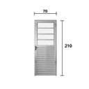 Ver imagem 3 de Porta Basculante Aluminio Brilhante 2.10 X 0.70 Lado Direito - Hale