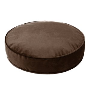 Futton Turco Redondo Veludo Paris Ø45cm Marrom