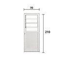 Ver imagem 2 de Porta Basculante Aluminio Branco 2.10 X 0.70 Lado Direito - Hale