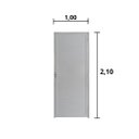 Ver imagem 2 de Porta Lambril C/Fechadura Alumínio Branco 2.10 X 1.00 Lado Direito - Hale