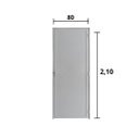Ver imagem 2 de Porta Lambril C/Fechadura Alumínio Branco 2.10 x 0.80 Lado Esquerdo - Hale